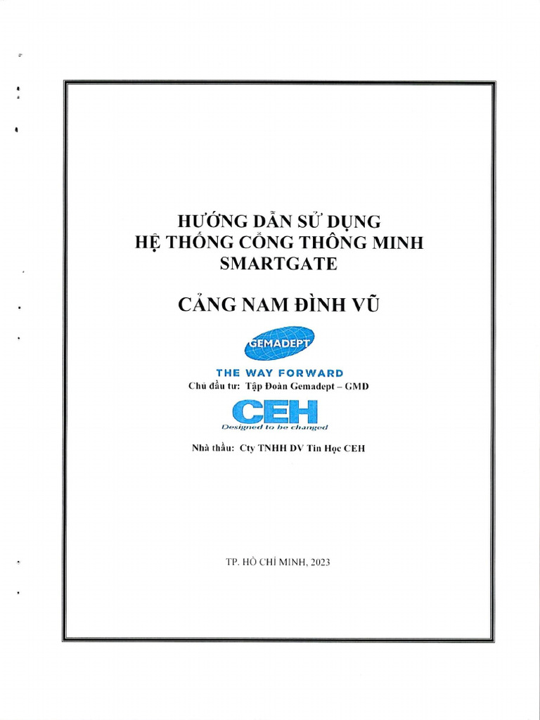Huong Dan Su Dung He Thong Cong Thong Minh Smartgate - Cang Nam Dinh Vu ...