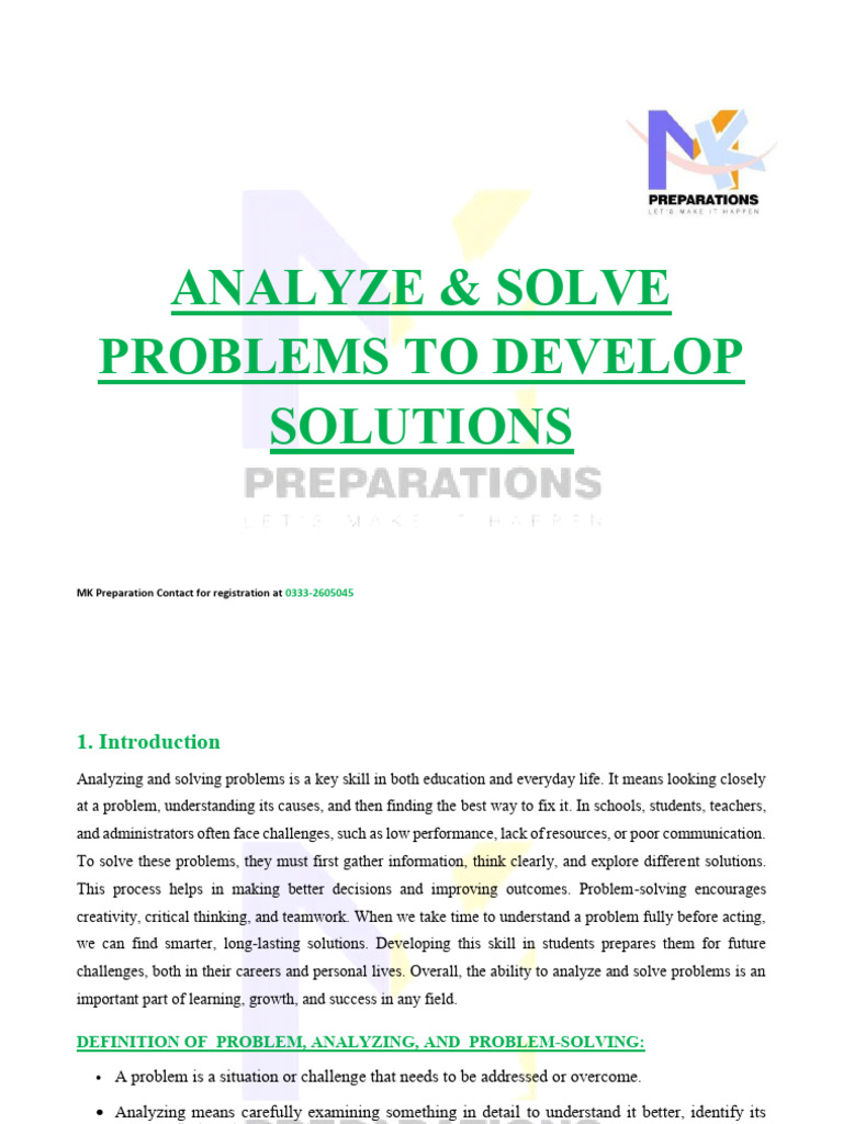 Problem-Solving Strategies in Education | PDF | Teachers | Swot Analysis