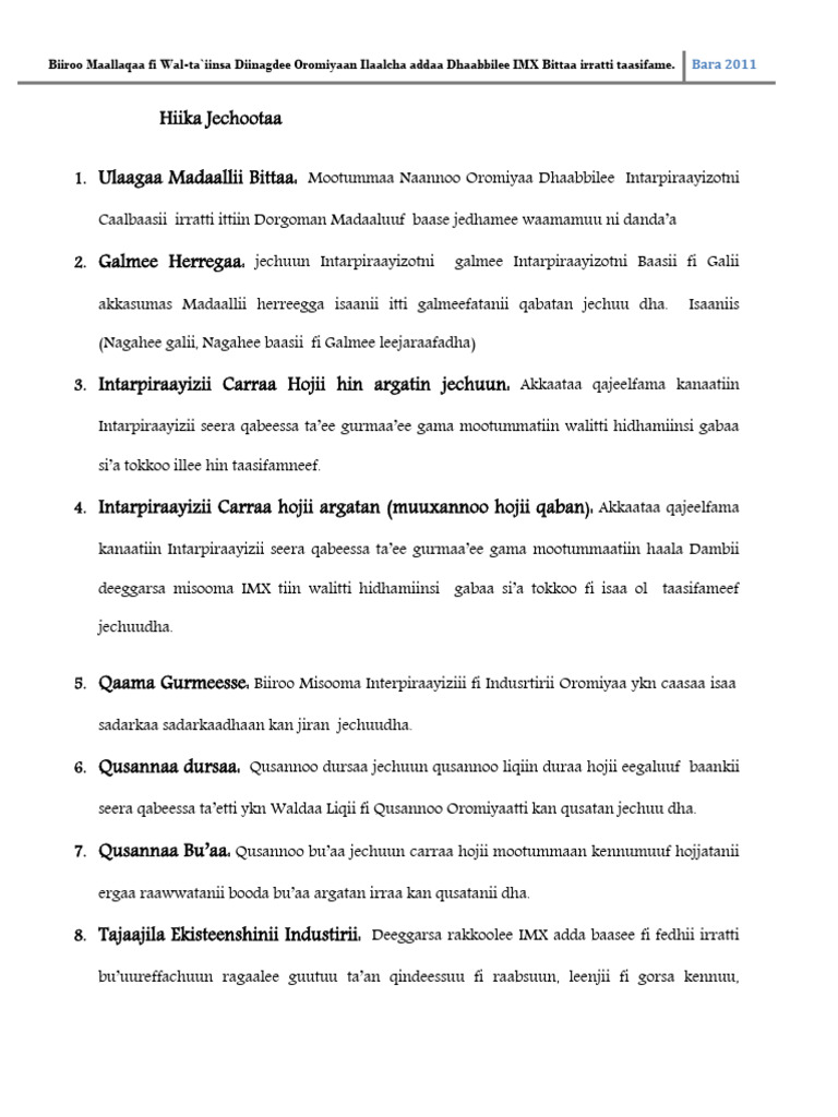 Hiika Jechootaa | PDF