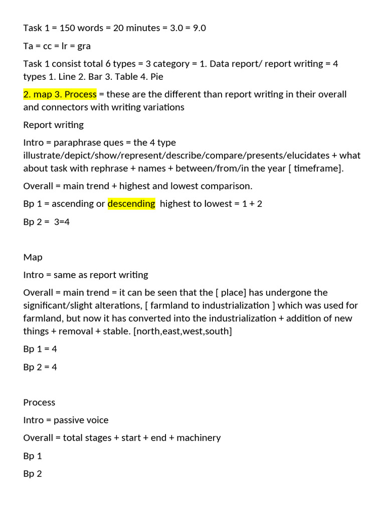 Guide to Task 1 Report Writing Techniques | PDF