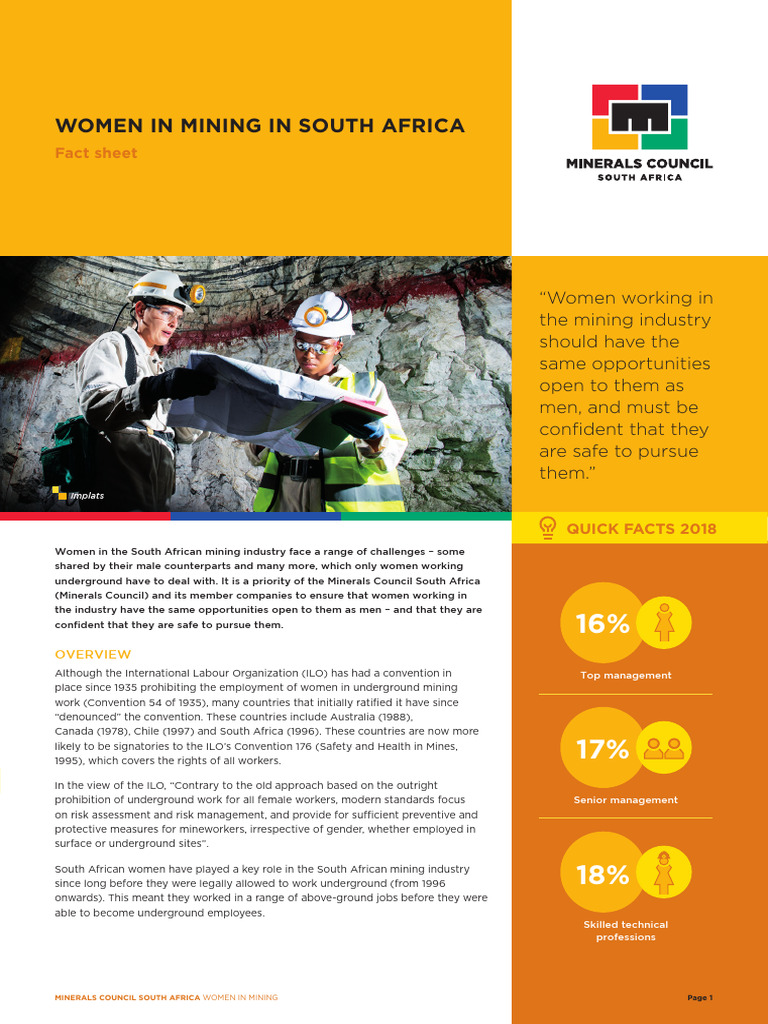 Challenges and Opportunities for Women in Mining | PDF | Mining ...