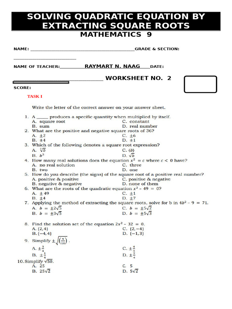 Worksheet 2 | PDF