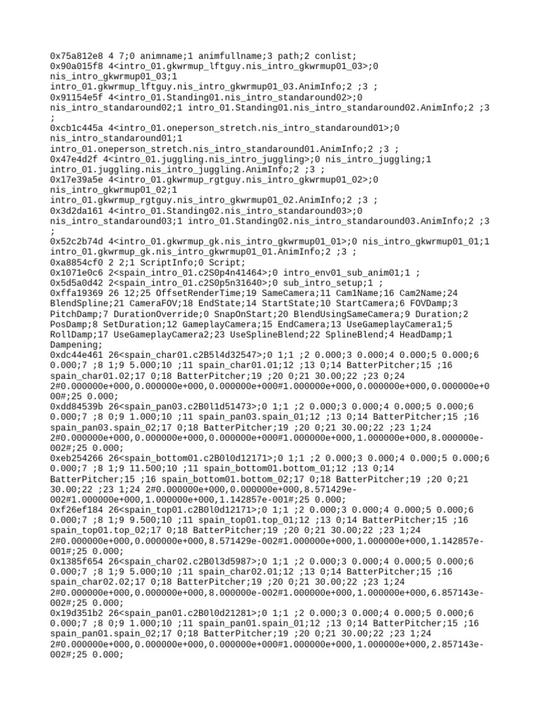 Animation Data for Intro Sequences | PDF