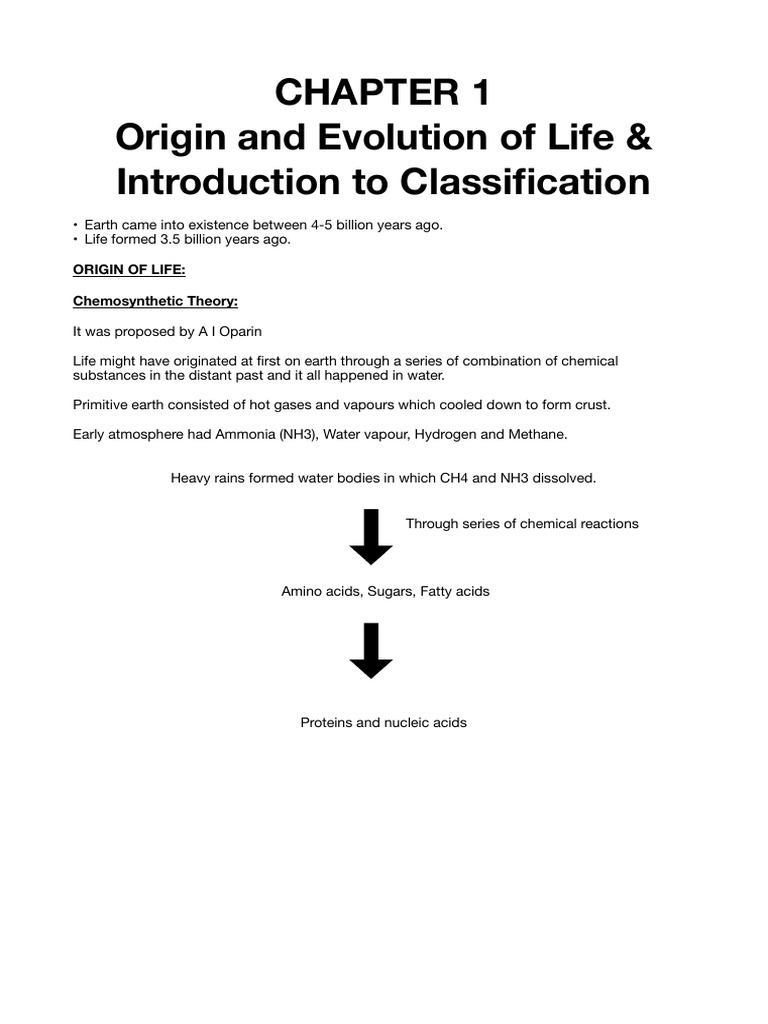 Chemosynthetic Theory of Life's Origin | PDF | Life | Evolution