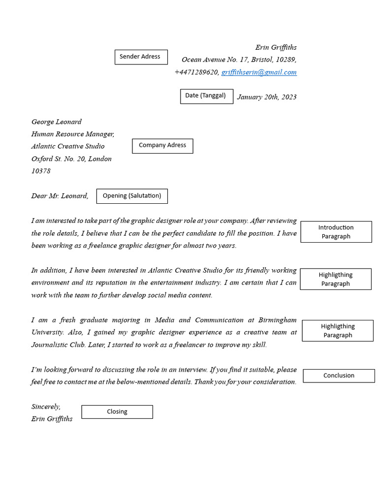 Graphic Designer Application Letter | PDF