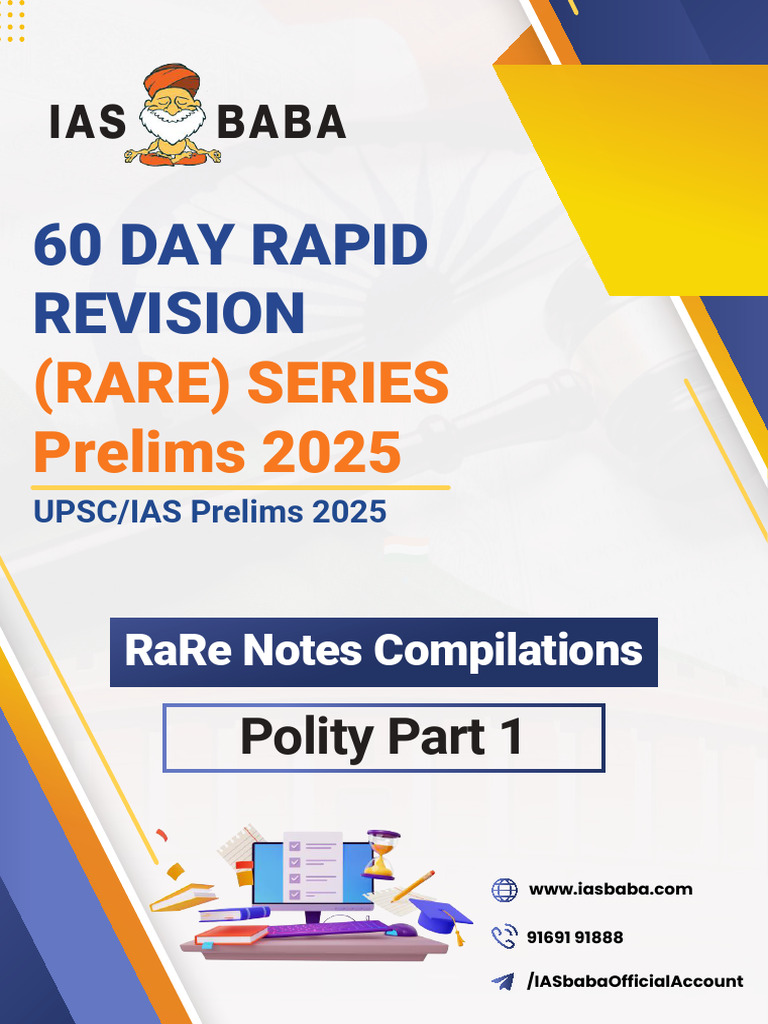 60 Day Rapid Revision Series For UPSC Prelims 2025 Compilations Polity ...
