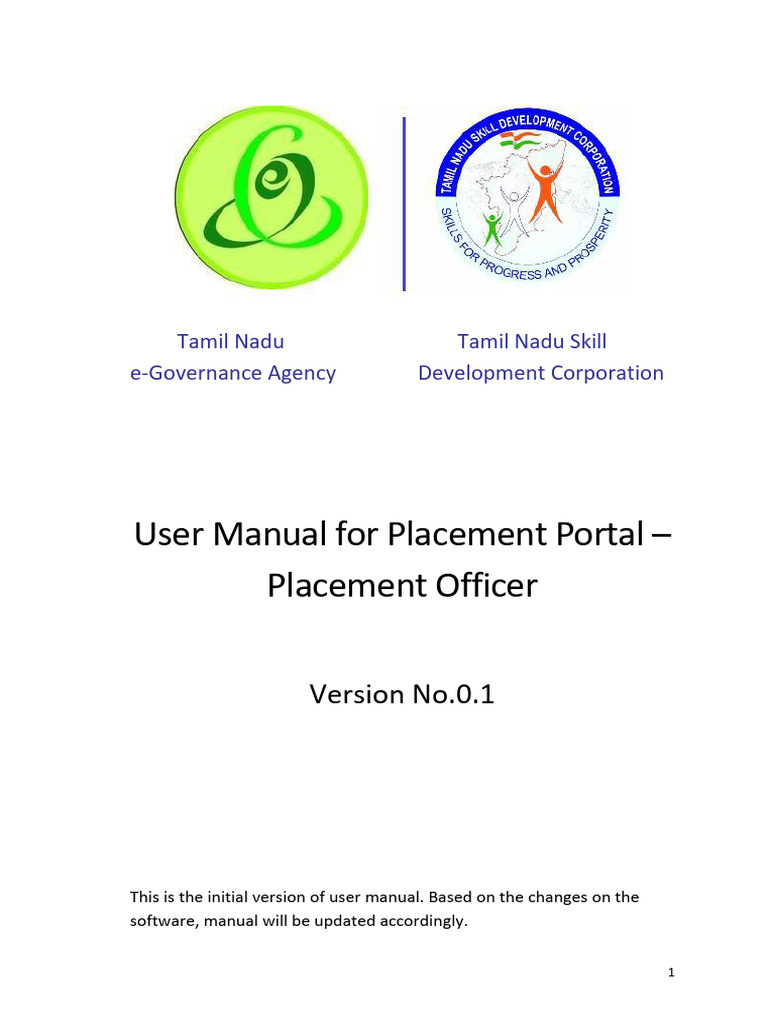 Placement Portal User Manual for Officers | PDF | Login | User (Computing)