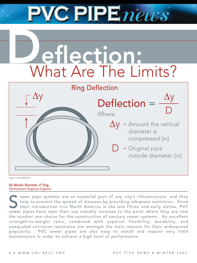 PVC Pipe Deflection Limits Explained | PDF | Pipe (Fluid Conveyance ...