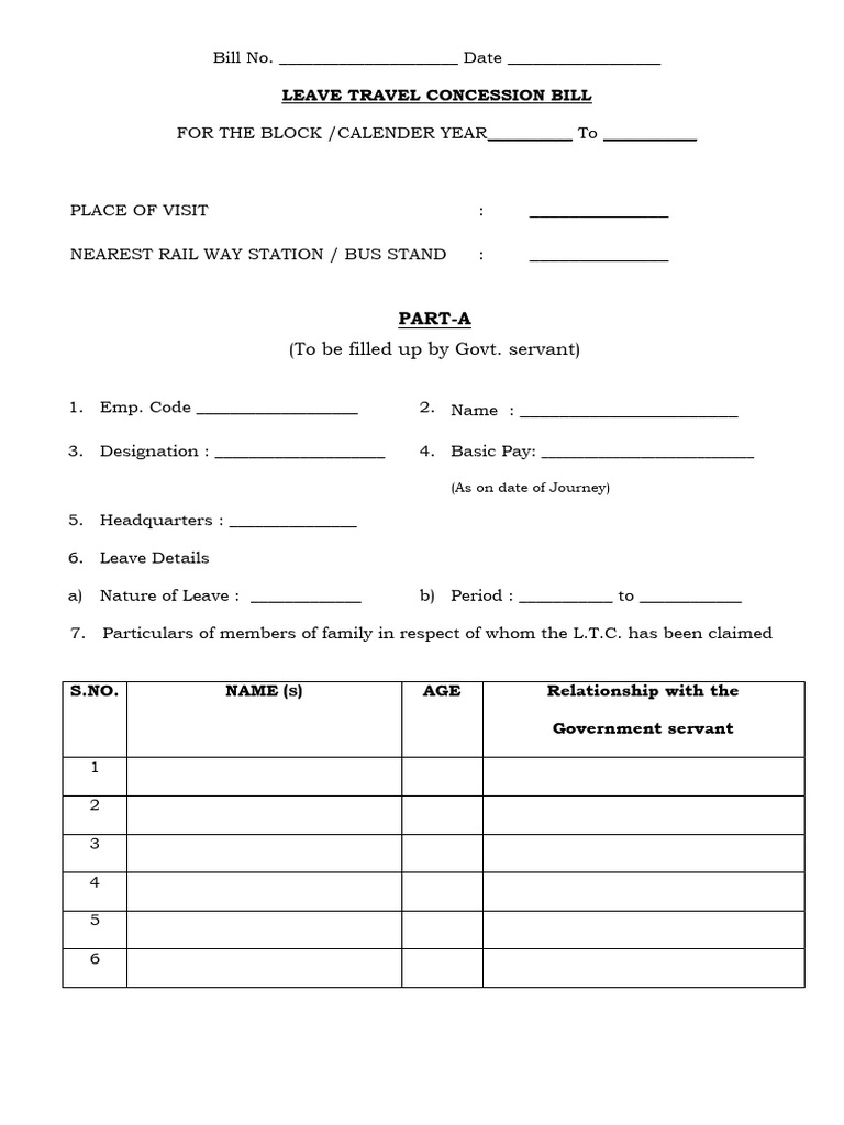 LTC Reimbursement Claim Form | PDF | Economies