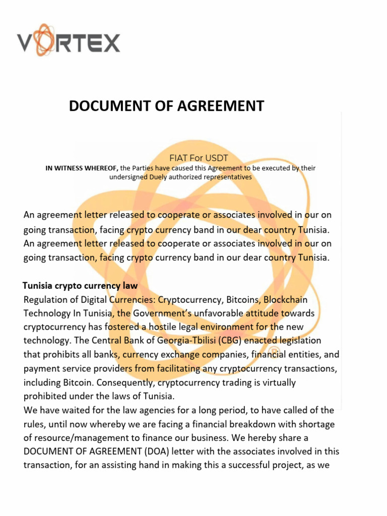 Vertex: Document of Agreement | PDF | Cryptocurrency | Economies