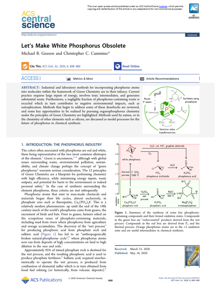 Geeson Cummins 2020 Let S Make White Phosphorus Obsolete | PDF ...
