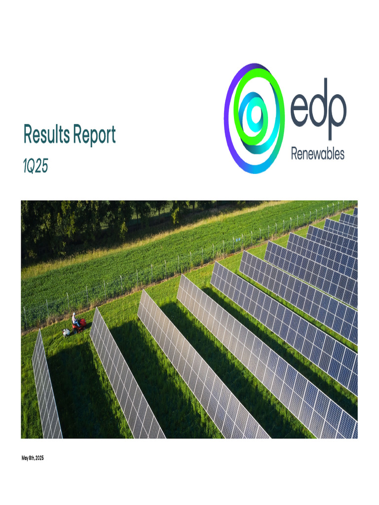 EDPR 1Q25 Results Overview | PDF | Wind Power | Equity (Finance)