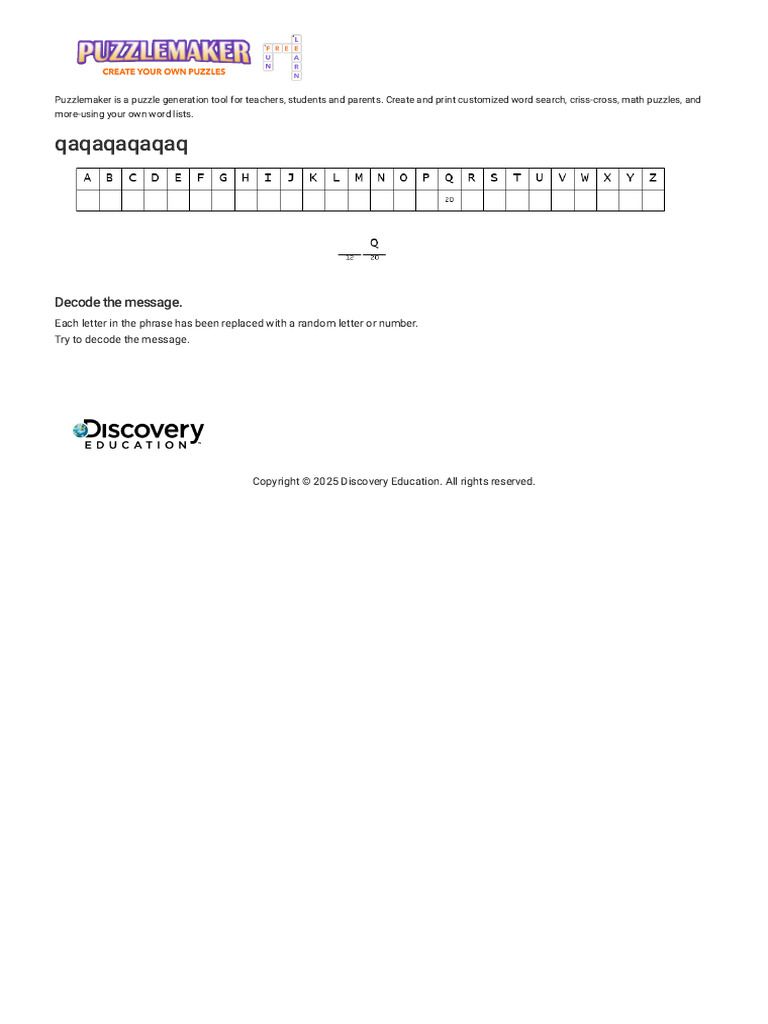 Create Custom Cryptograms Online | PDF