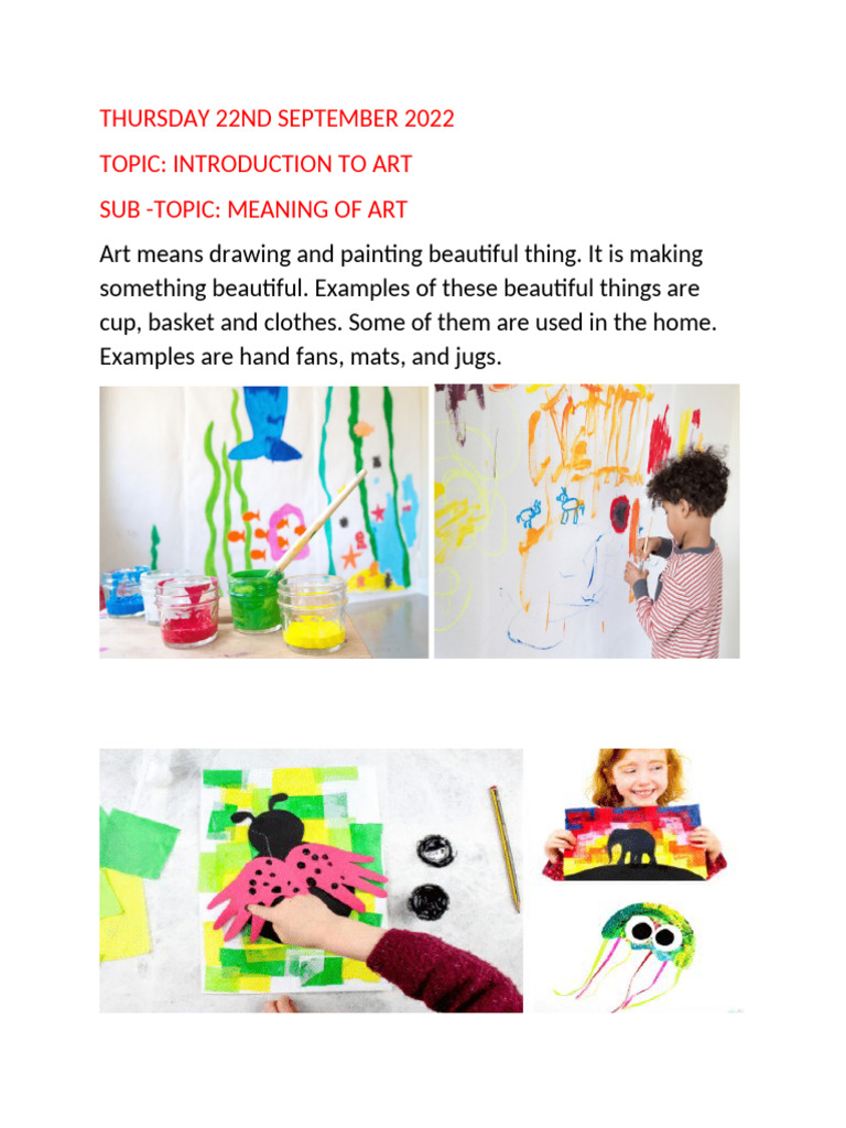 Year-1 Meaning of Art | PDF