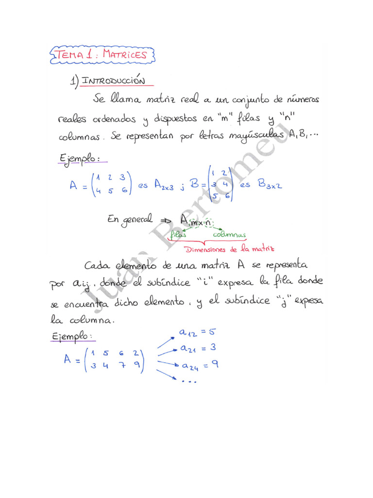 1 Matrices | PDF