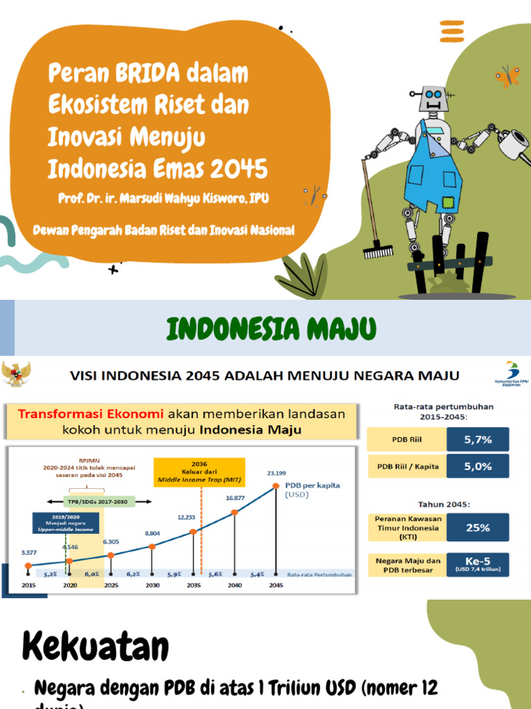 Peran BRIDA dalam Riset dan Inovasi 2045 | PDF