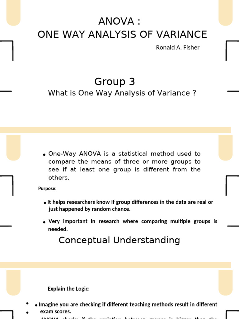 One-Way ANOVA Explained | PDF | Analysis Of Variance | P Value