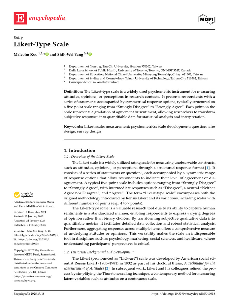 Likert Type Scale | PDF | Likert Scale | Student's T Test