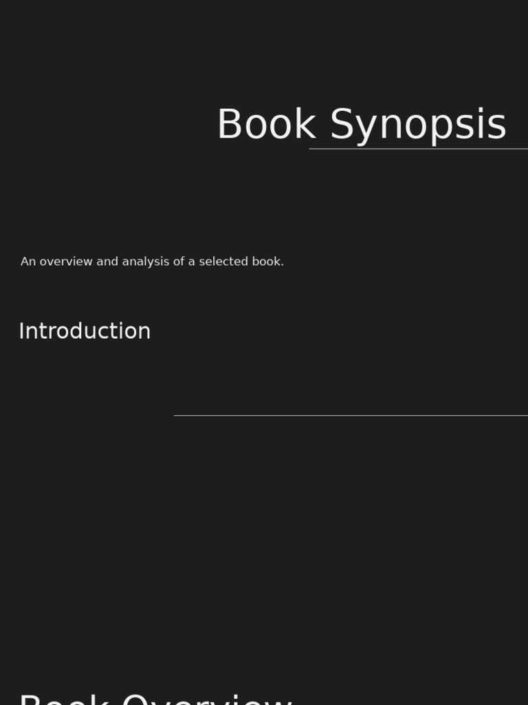 Book Synopsis | PDF