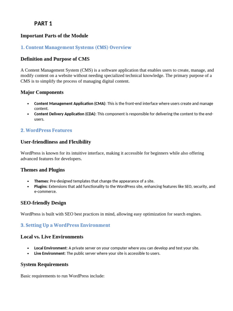 Important Parts of The Module | PDF | Word Press | Security