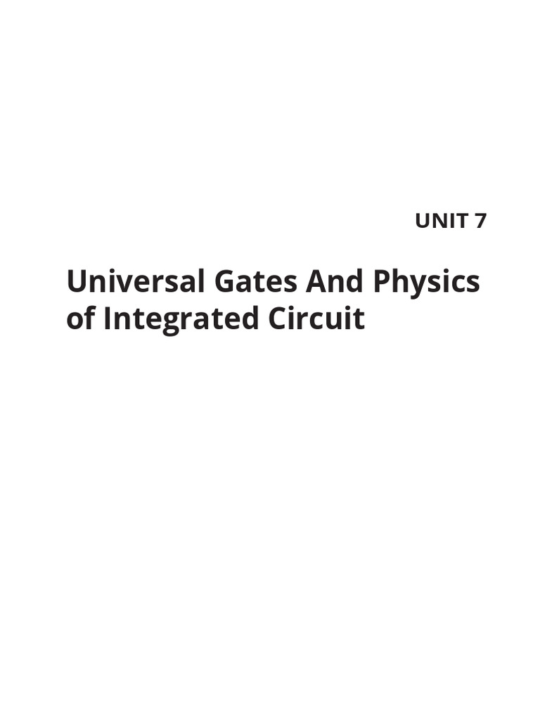 Universal Gates in Digital Circuits | PDF | Logic Gate | Semiconductor ...