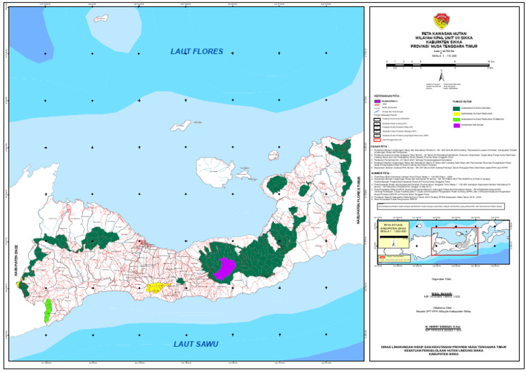 Peta Kawasan Hutan KPH Sikka | PDF