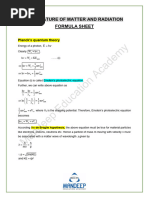 Nuclei Formula Sheet for Class 12 | PDF
