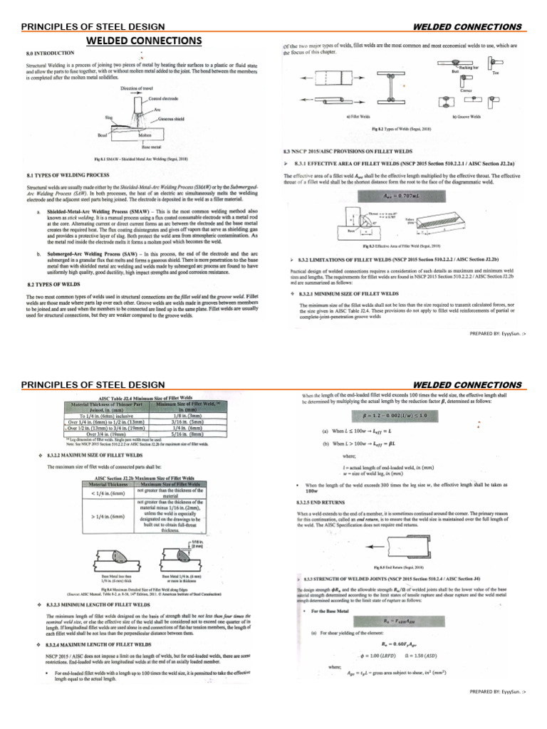 Steel Design: Welded Connections Guide | PDF | Welding | Construction