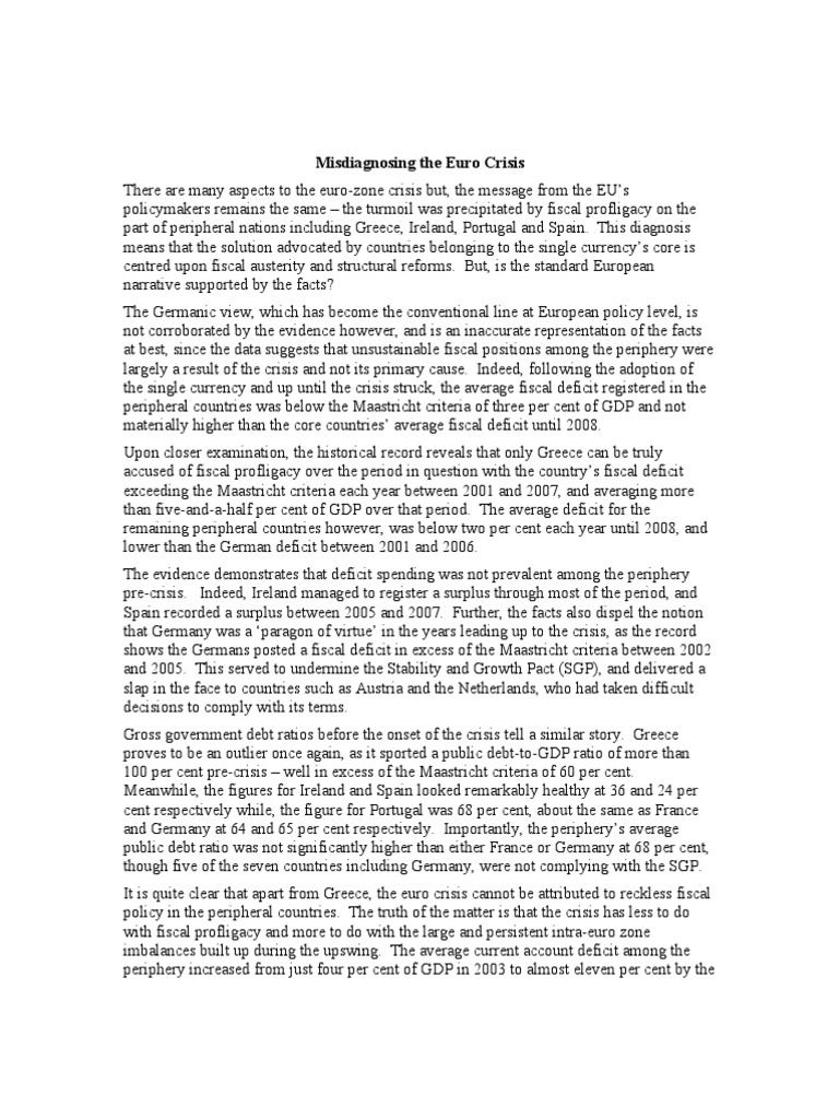 What Caused The Euro Crisis | Download Free PDF | European Debt Crisis ...