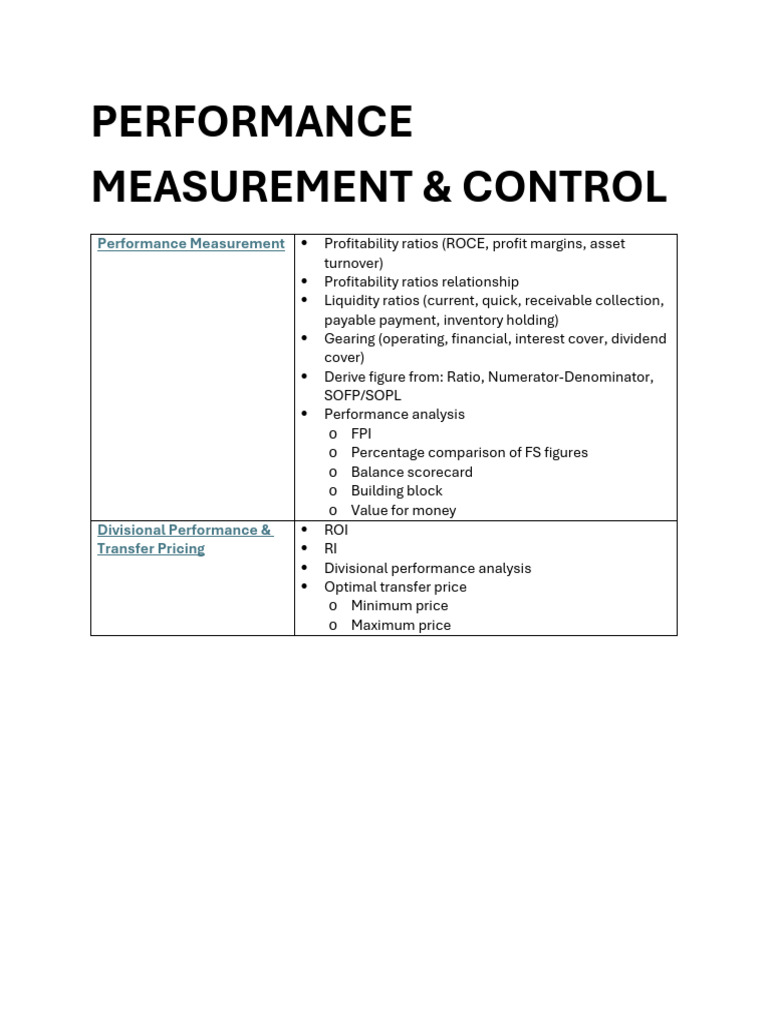 PM Performance Measurement | PDF | Leverage (Finance) | Debt