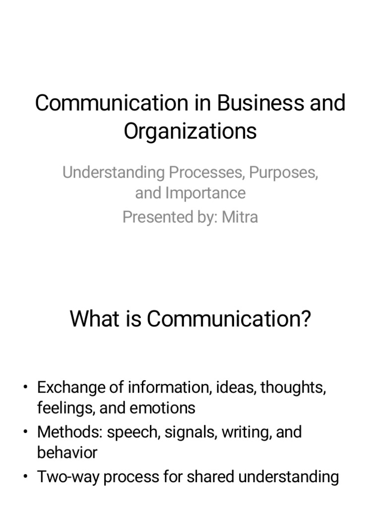 Effective Communication in Business | PDF
