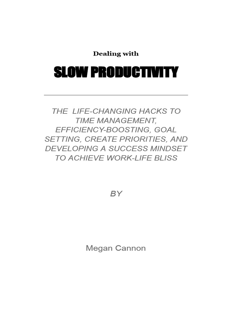 Slow Productivity 2 | PDF