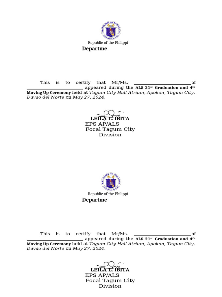 CA - Als Graduation and Moving Up 2024 | PDF
