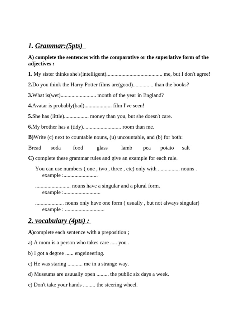 English Evaluation Test A2 | PDF | Linguistics | Linguistic Morphology