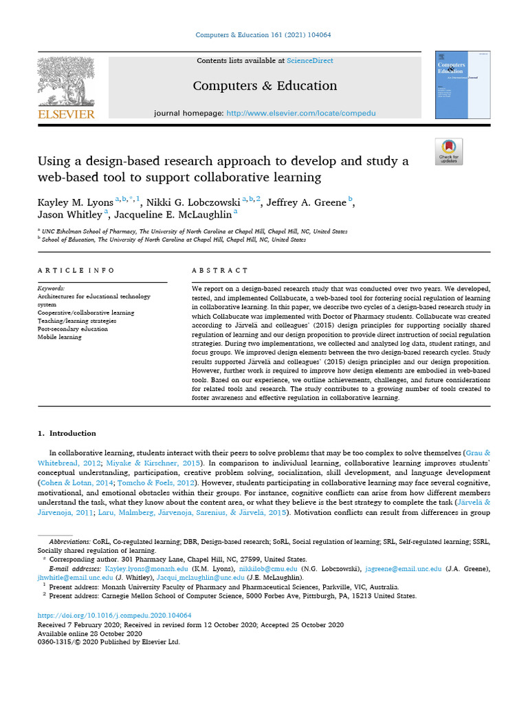 Using A Design-Based Research Approach To Develop and Study | PDF ...