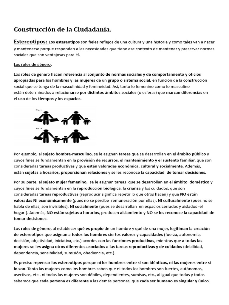 Estereotipos de Genero | PDF | Mujer | Género
