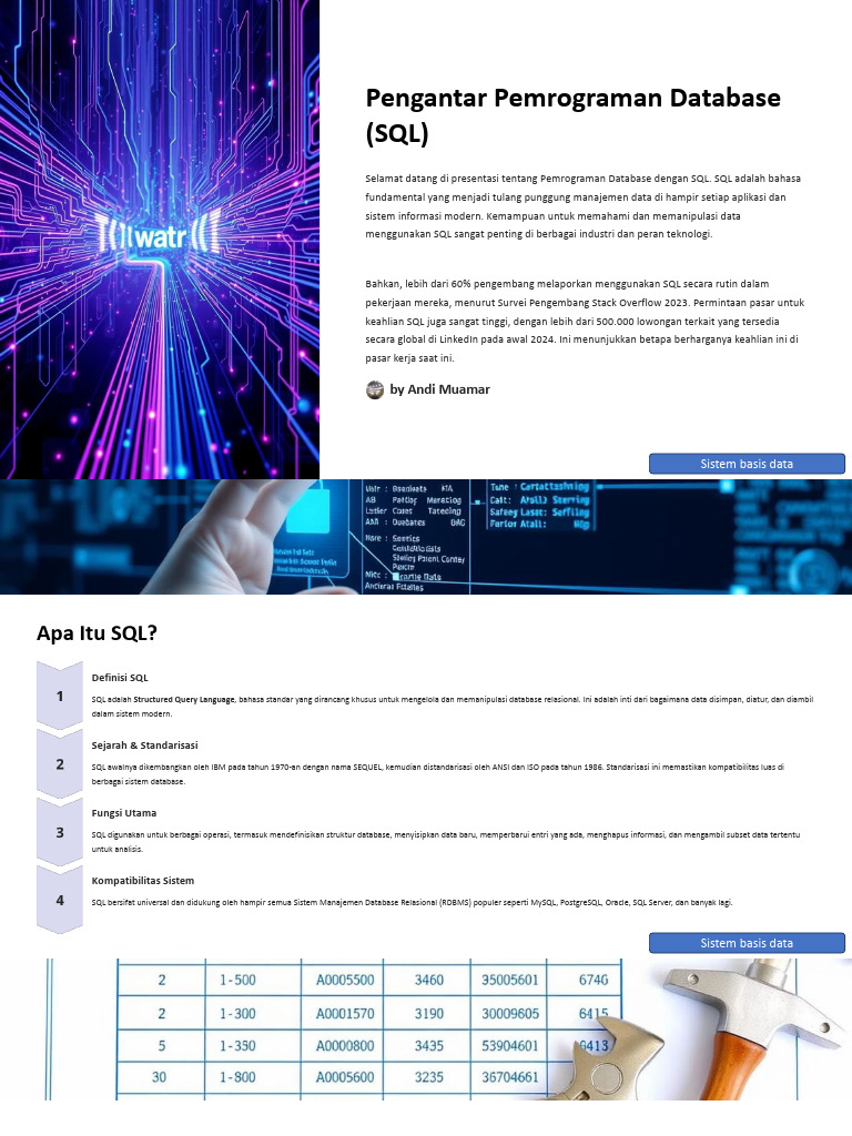 Panduan Lengkap Pemrograman SQL | PDF