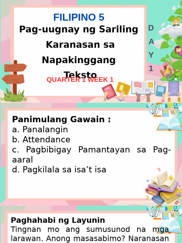 Filipino 5 q1 w1 | PDF