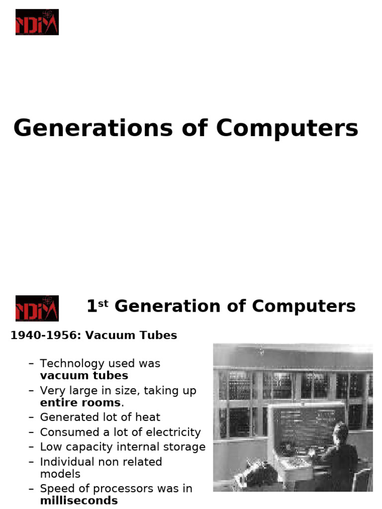 Evolution of Computer Generations | PDF | Central Processing Unit ...