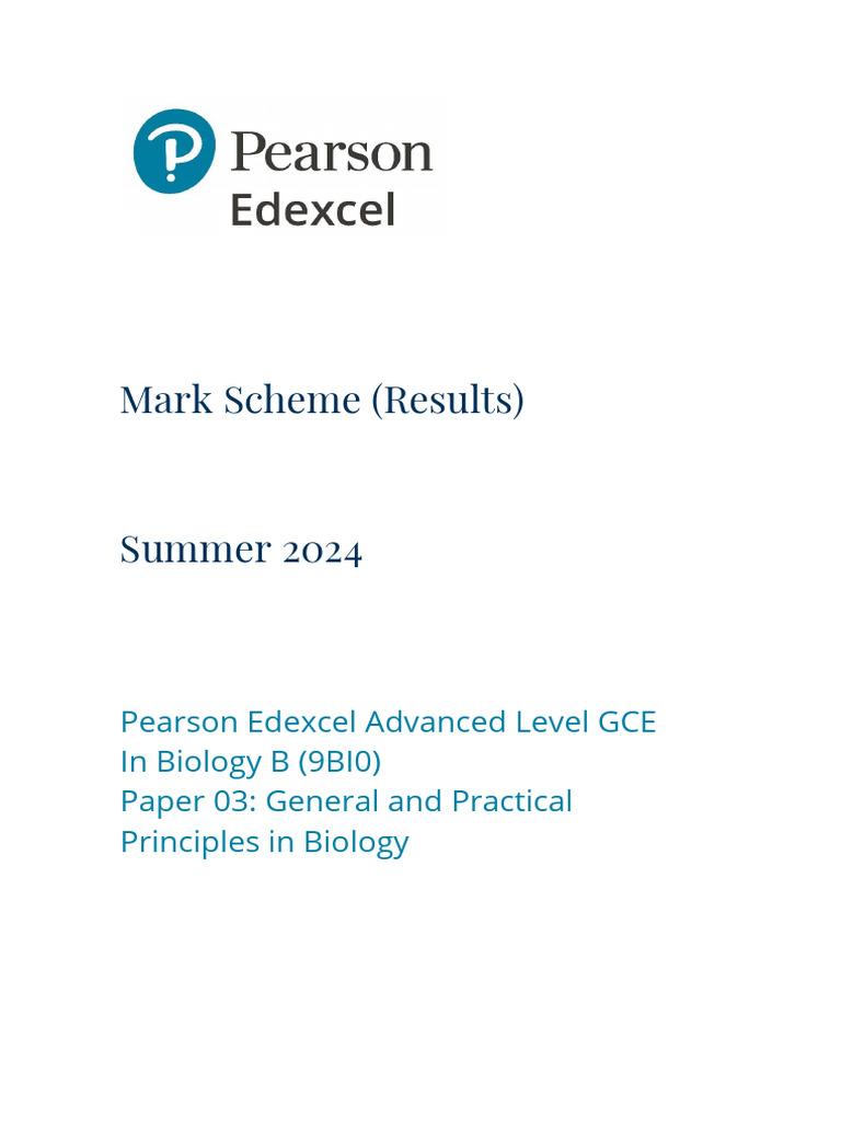 Bio Paper 3 MS | PDF | Biology