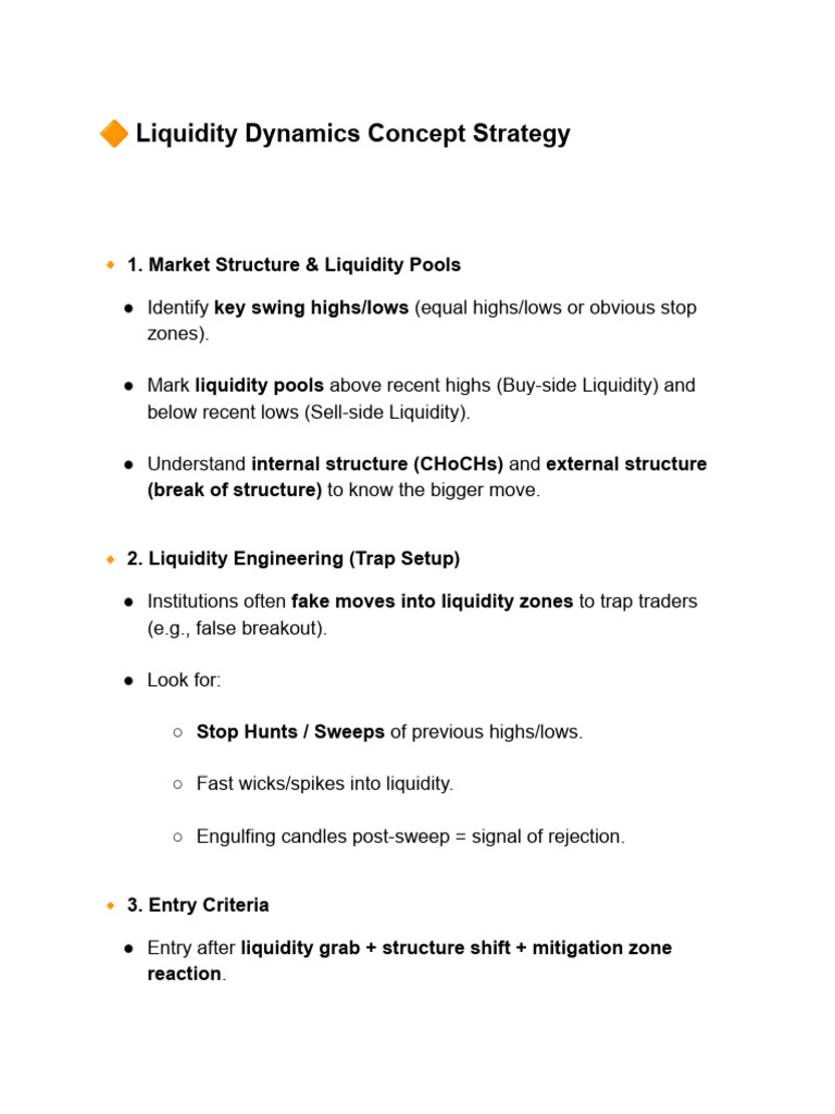 Liquiity Dynamic Concept | PDF