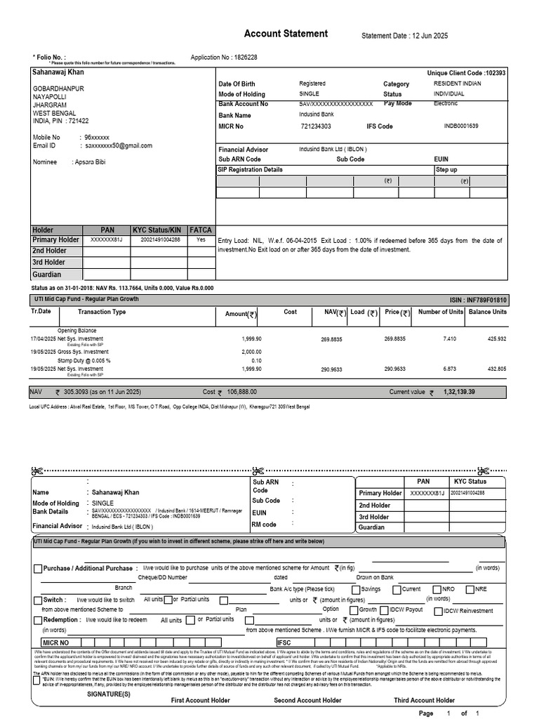 IndusInd Bank ARN Code Details | PDF | Financial Services