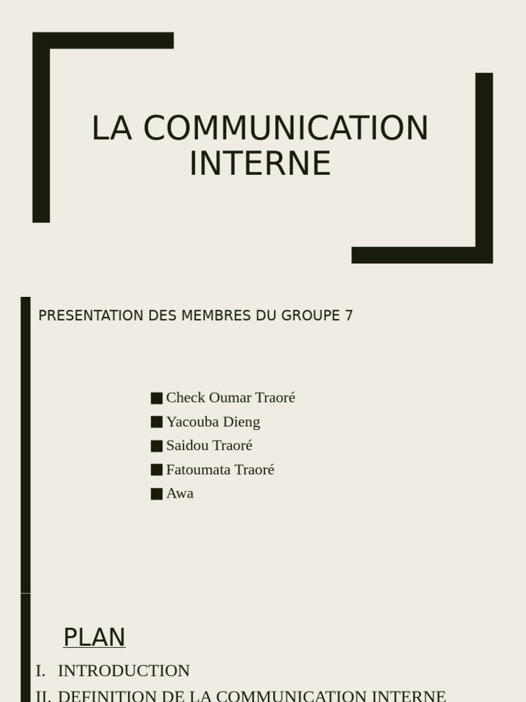 Importance de la Communication Interne | PDF | la communication ...