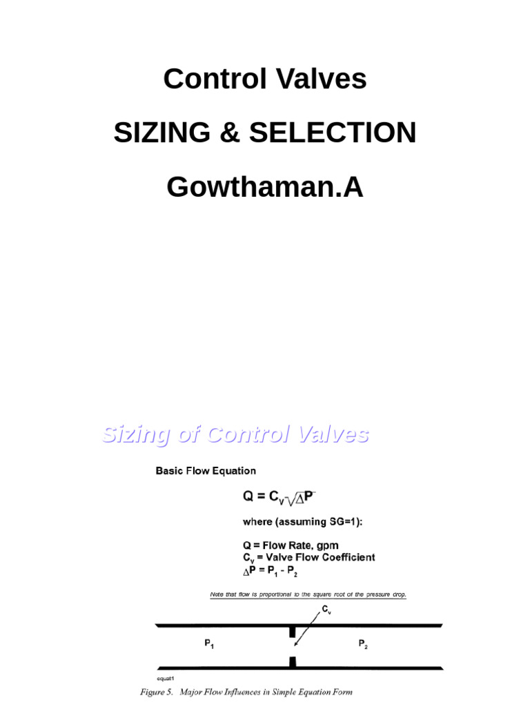 Control Valve Sizing and Cavitation Analysis | PDF | Decibel | Noise