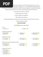 Questionário Seminário Integrador