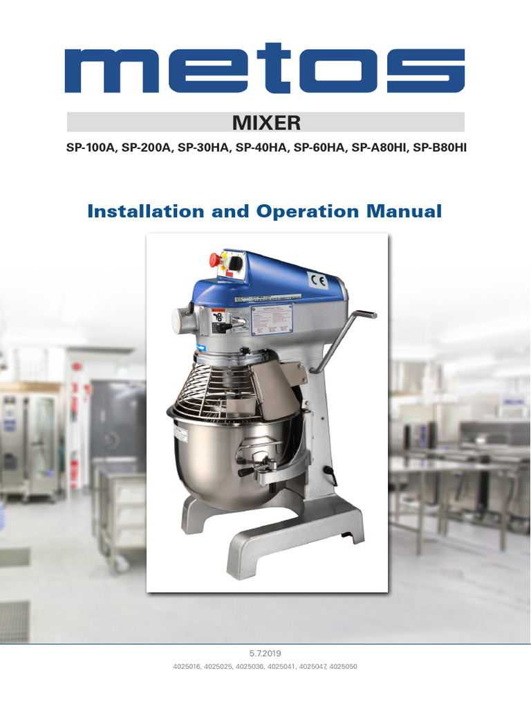 Mixer: Installation and Operation Manual | PDF | Electrical Connector ...