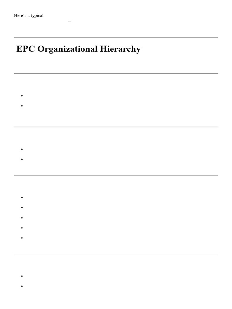 EPC Organizational Structure Overview | PDF | Procurement | Quality ...