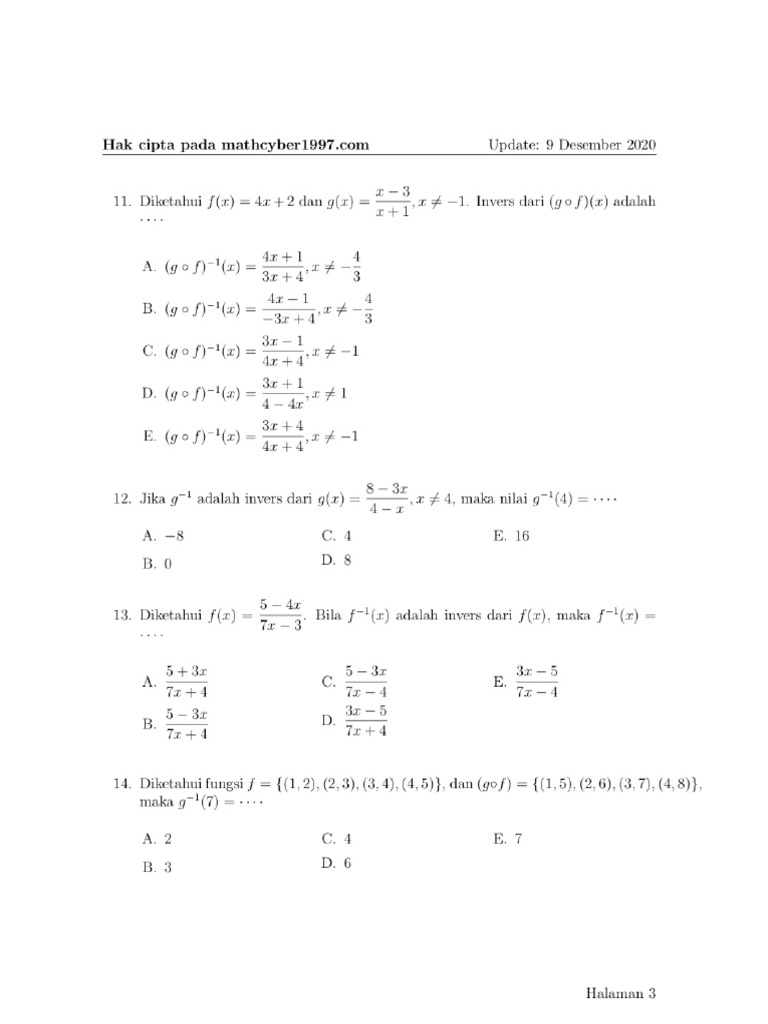 Latihan Soal Mate Pdf