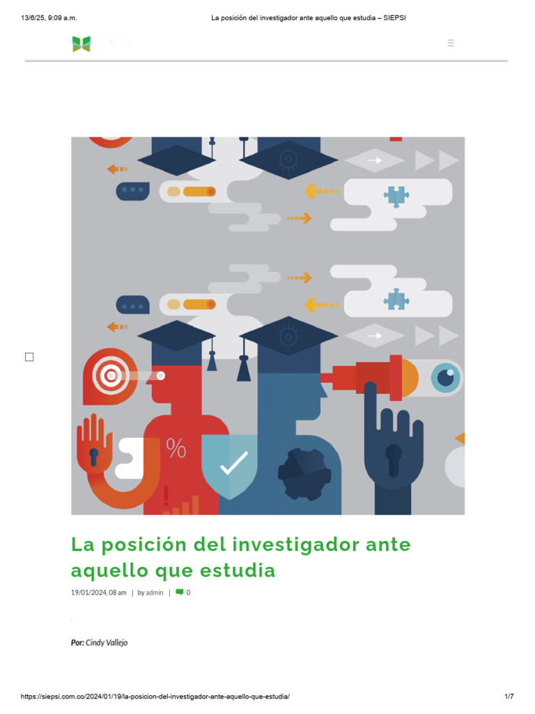 Influencia del Investigador en la Investigación | PDF | Conocimiento ...