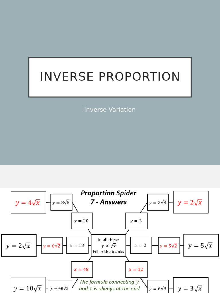 Inverse Proportion | PDF | Mathematics